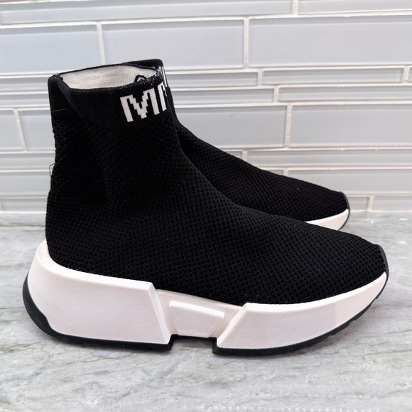 MM6 Maison Margiela High-Cut Sock Sneakers Black Women's Casual Shoes - Picture 1 of 10